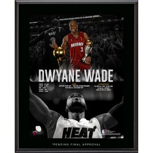 Dwyane Wade Miami Heat Retirement Sublimated Plaque