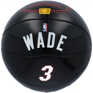 Dwyane Wade Miami Heat Spalding Mini Under Glass Basketball