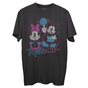 Men’s Miami Heat Junk Food Black Disney Mickey & Minnie 2020/21 City Edition T-Shirt