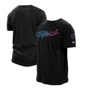 Men’s Miami Heat New Era Black 2020/21 City Edition T-Shirt