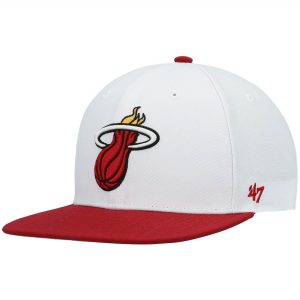 Miami Heat ’47 Two-Tone No Shot Captain Snapback Hat