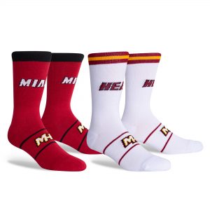 Miami Heat Youth 2-Pack Uniform Home & Away Crew Socks