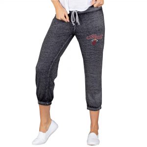 Women’s Miami Heat Concepts Sport Charcoal Capri Knit Lounge Pants
